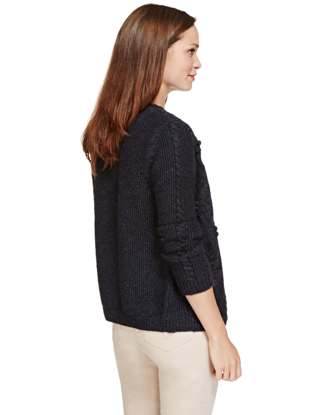 Cable Knit Cardigan with Mohair 4 of 4