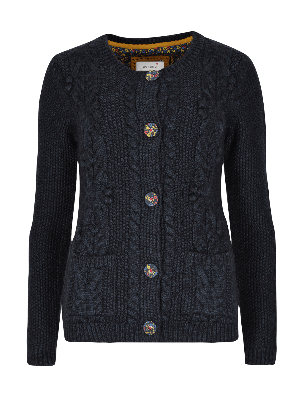 Cable Knit Cardigan with Mohair 2 of 4