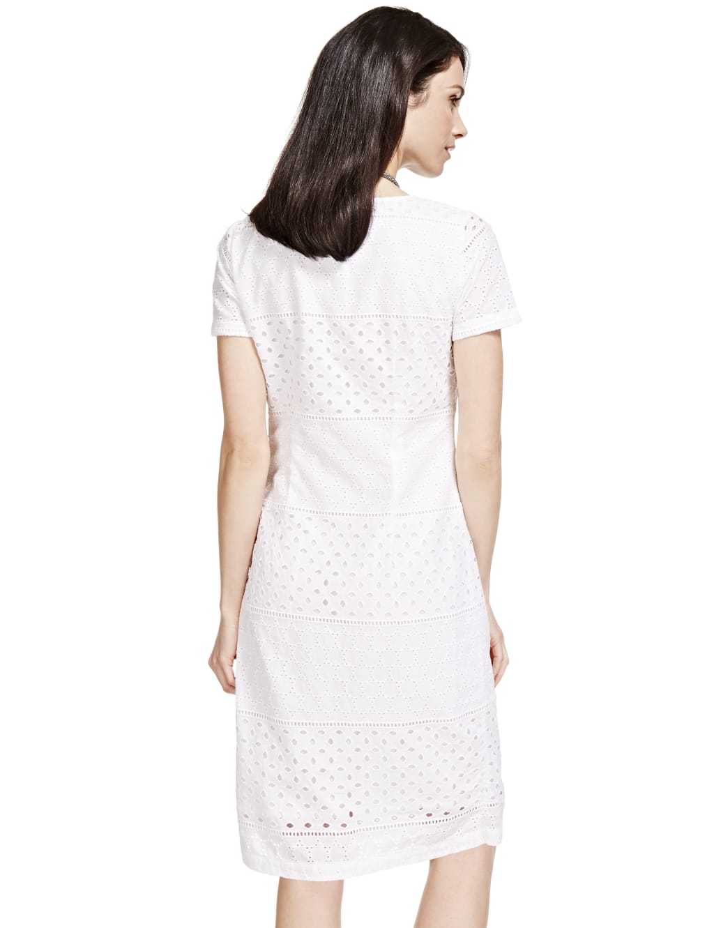 Pure Cotton Broderie Shift Dress 4 of 4