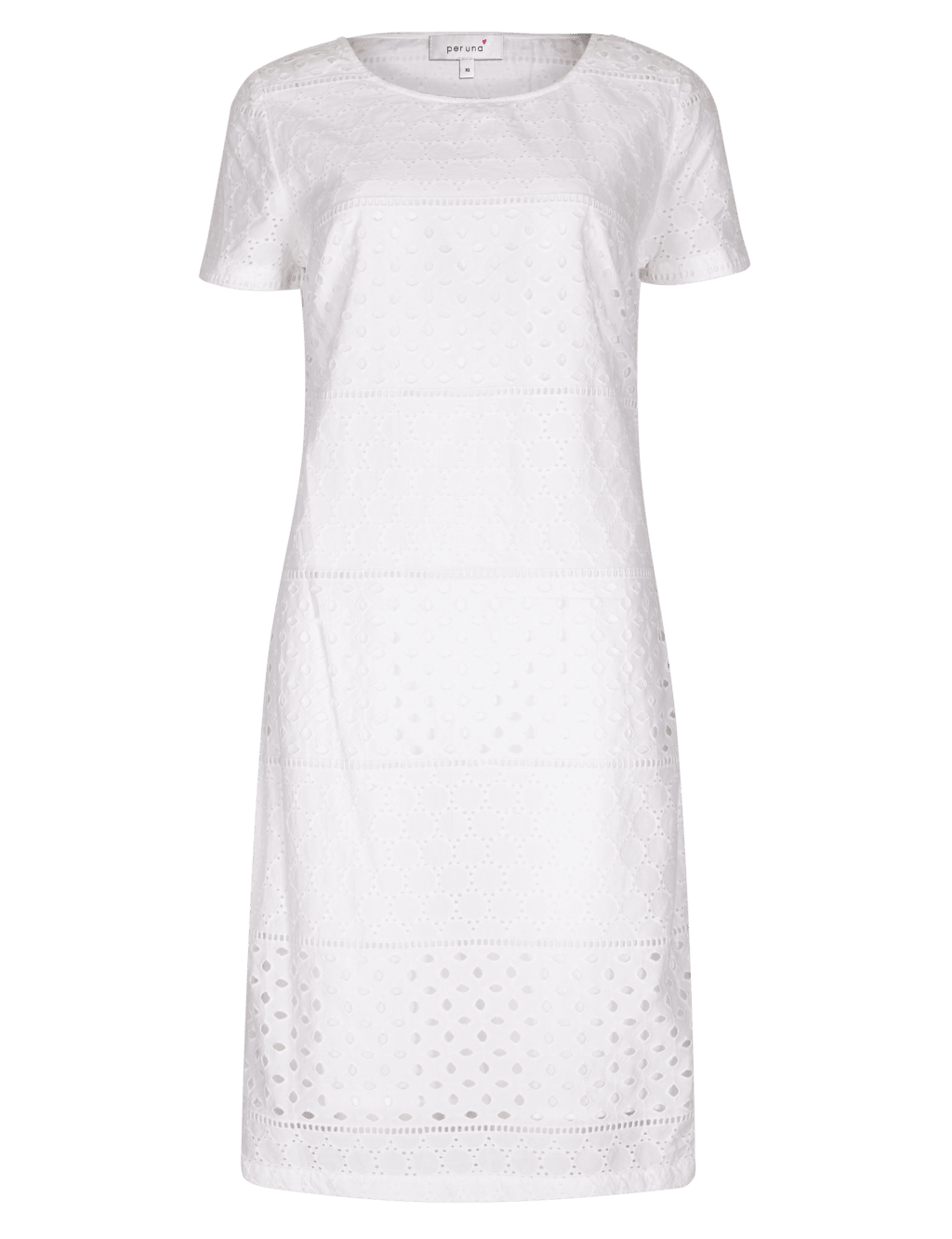 Pure Cotton Broderie Shift Dress 2 of 4