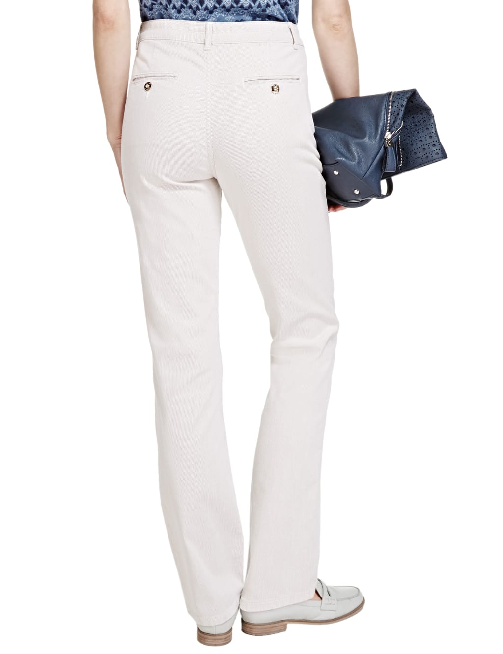 Roma Rise Cotton Rich Straight Leg Trousers 4 of 4