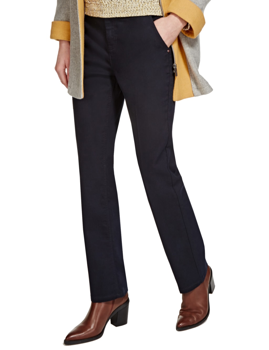 Roma Rise Straight Leg Denim Jeans 1 of 3