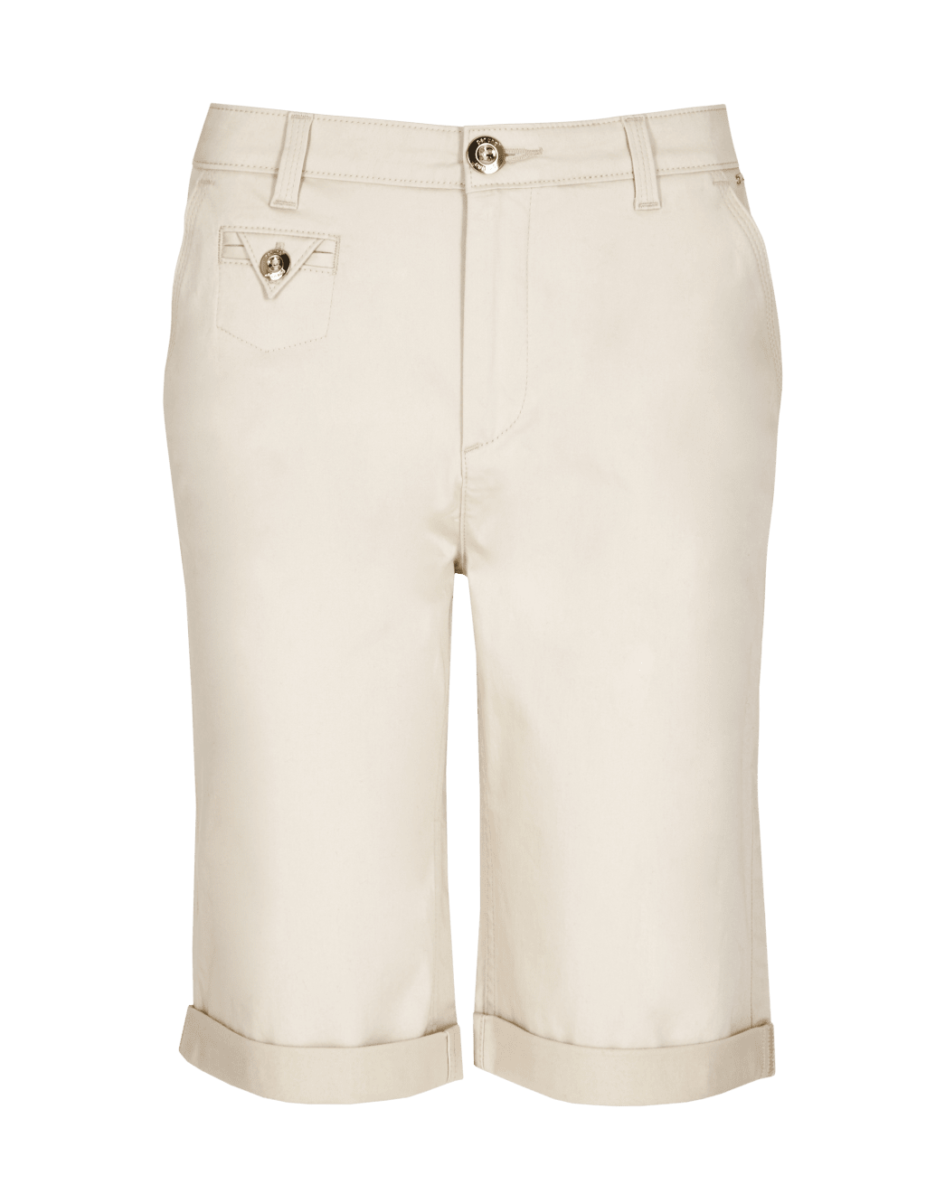 Roma Rise Cotton Rich Chino Shorts 2 of 3