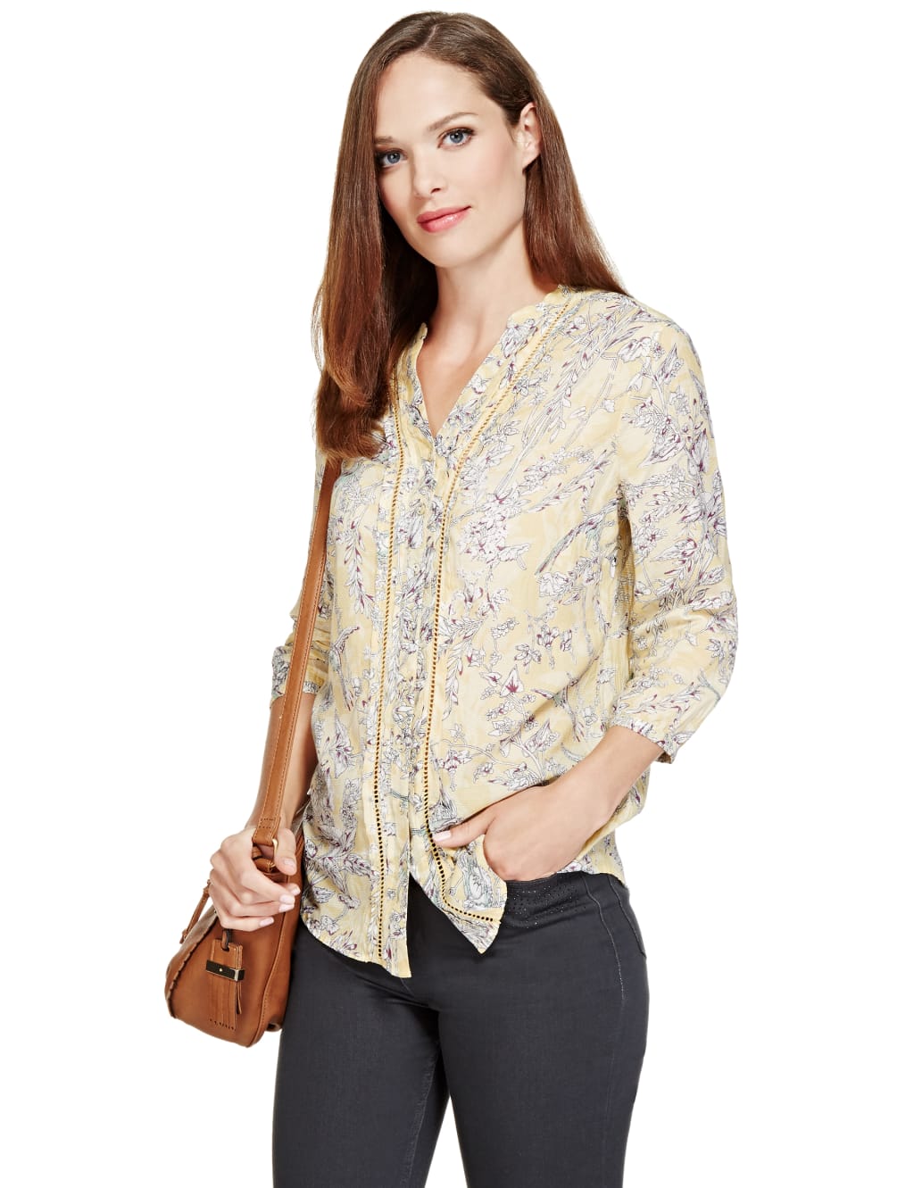 Bird Print Blouse 1 of 4