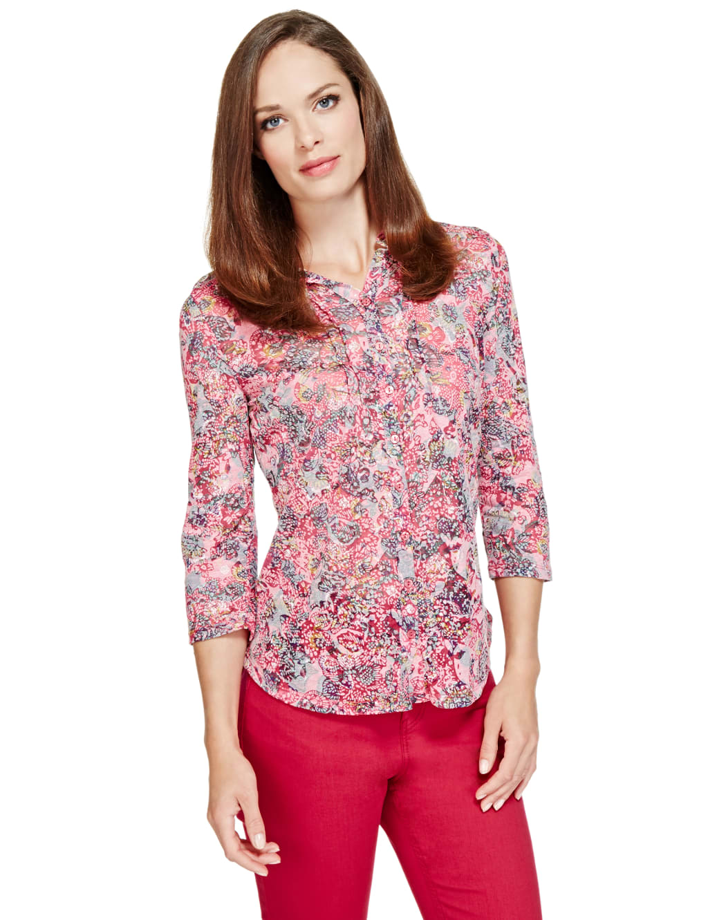 Paisley Print Burnout Blouse 1 of 3