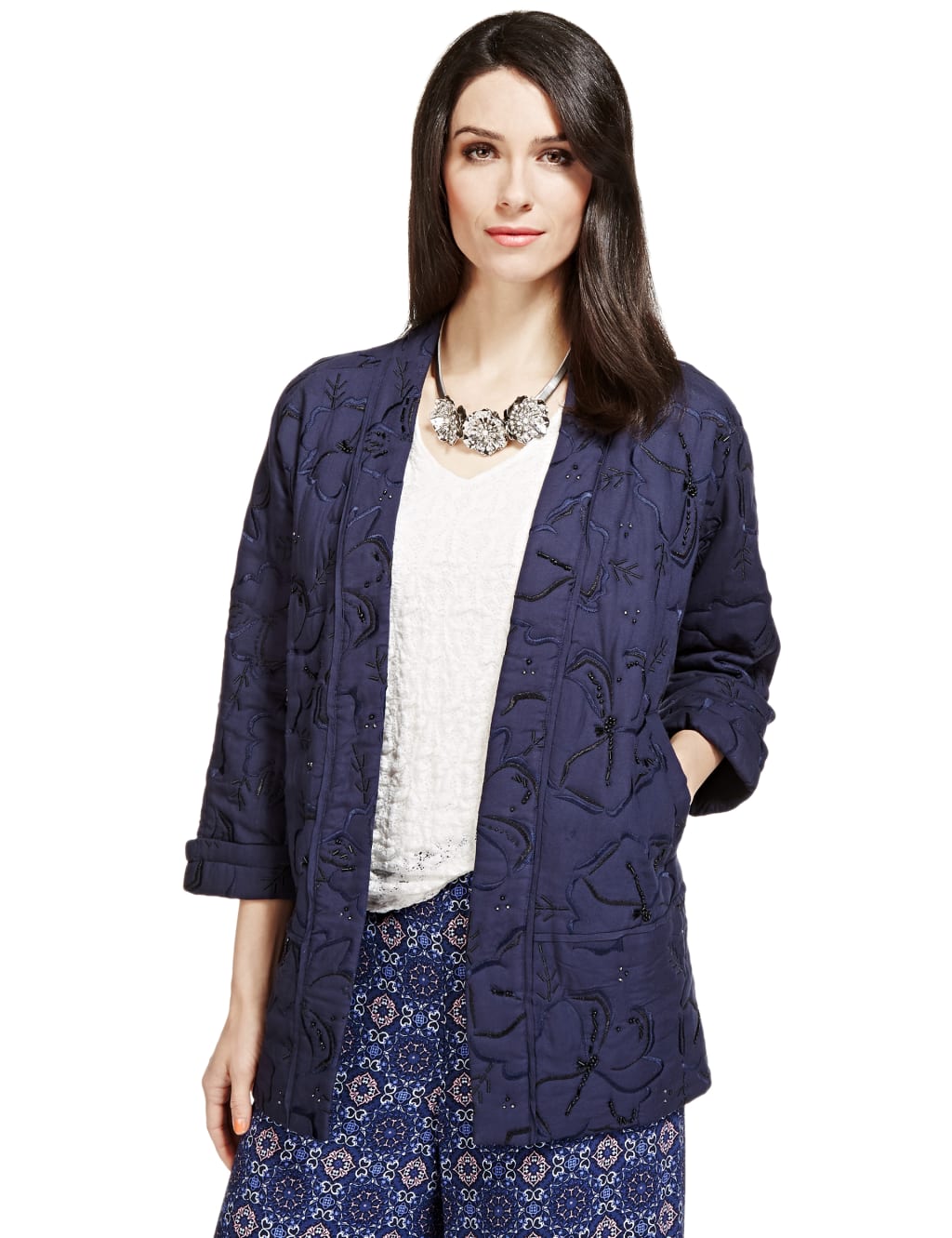 Bead Embellished Kimono Top 1 of 4
