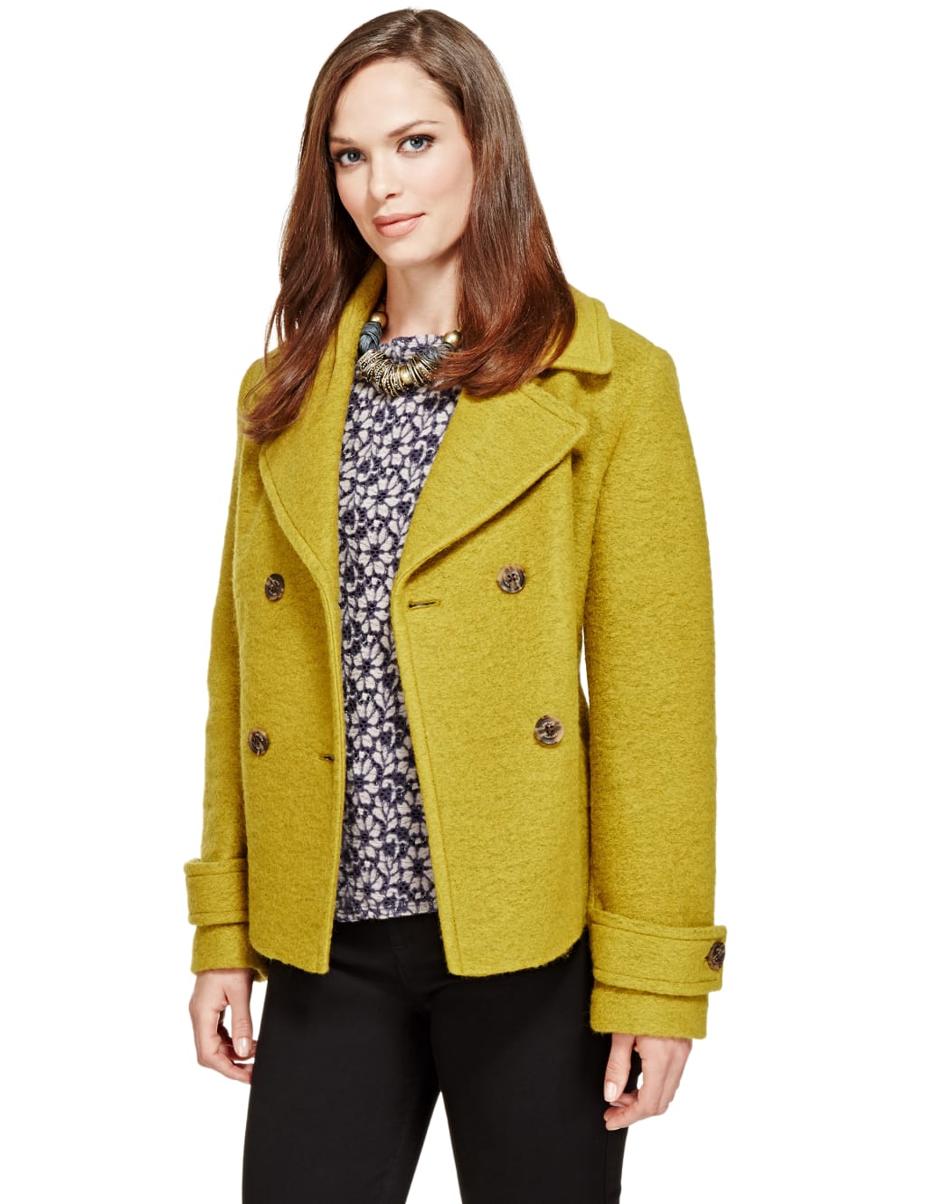 Wool Rich Peacoat with Stormwear 1 of 4
