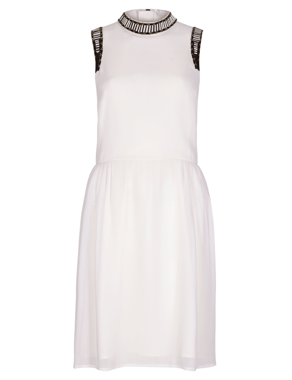Fit & Flare Embellished Trim Dress 2 of 4