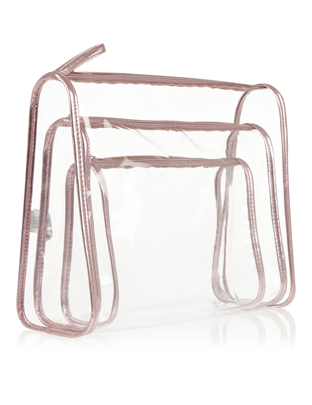 3 Piece Clear Cosmetic Bag Set 2 of 2