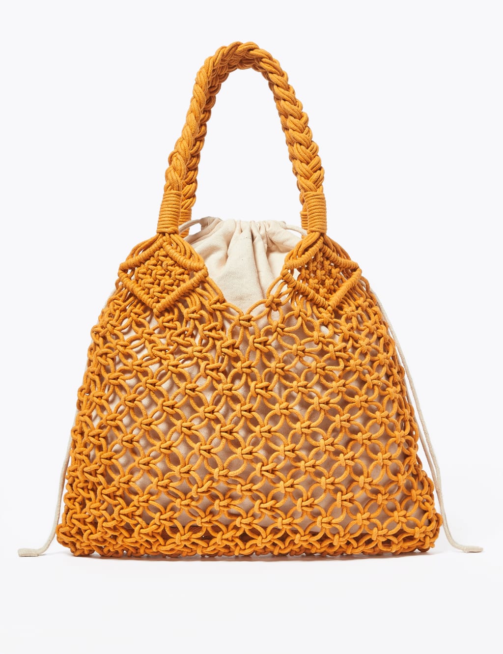 Cotton Rich Macrame Hobo Bag M S Collection M S
