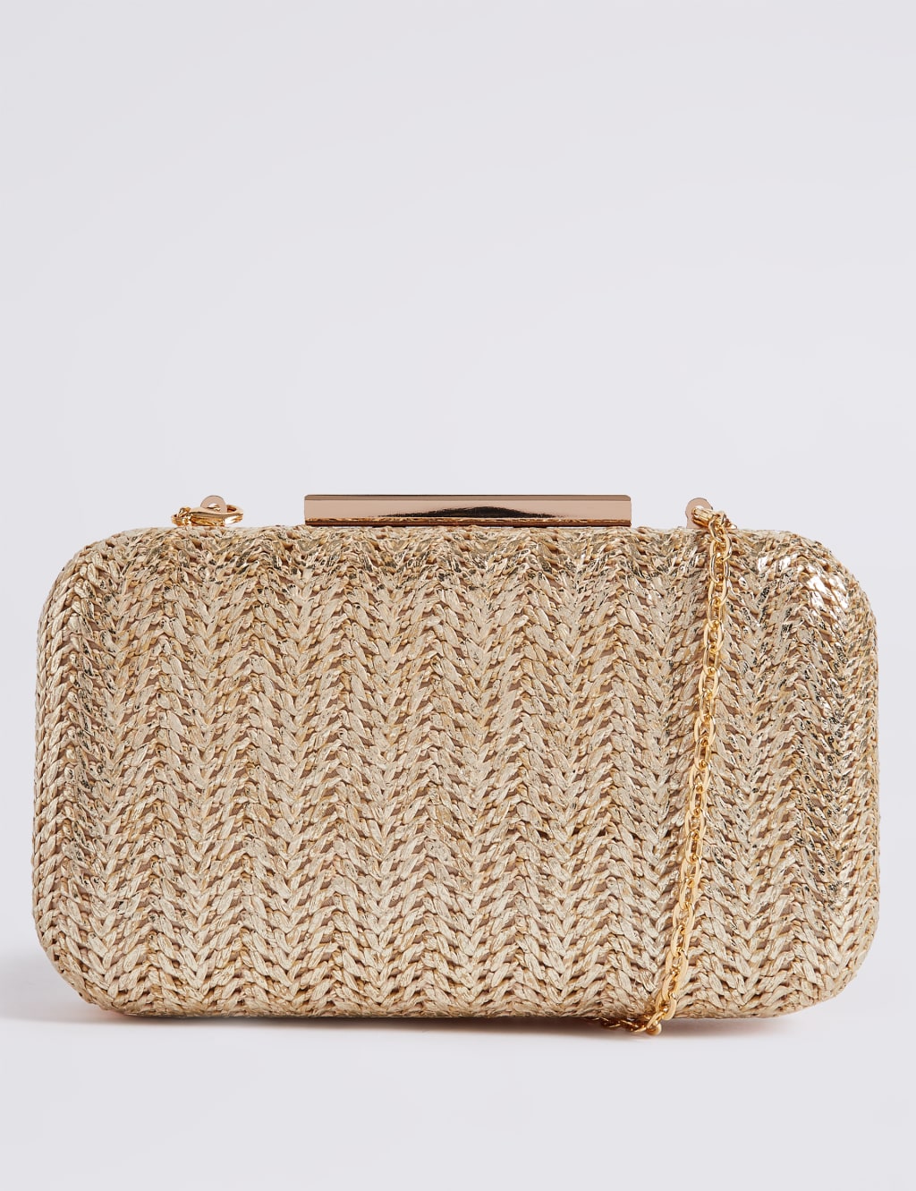 Woven Box Clutch Bag M S Collection M S