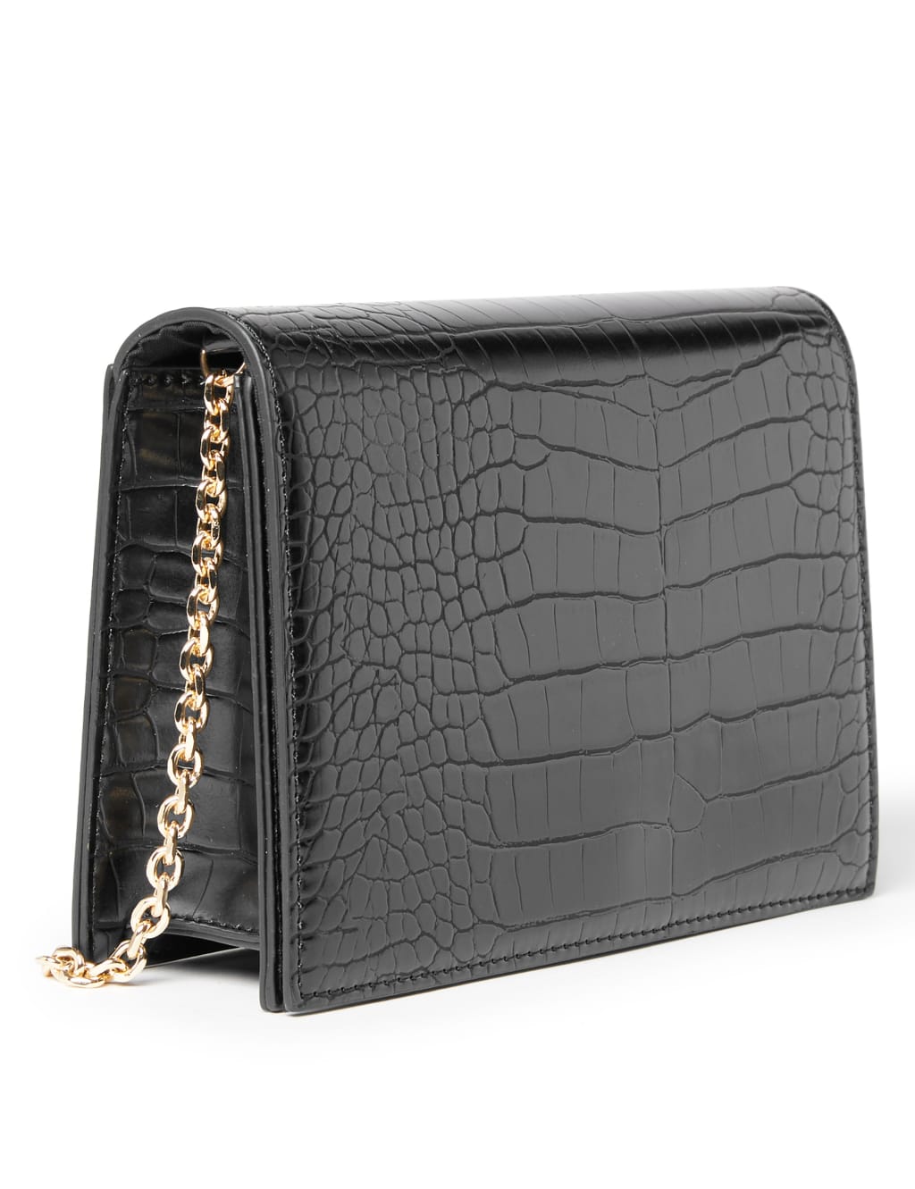 Black croc clutch sale