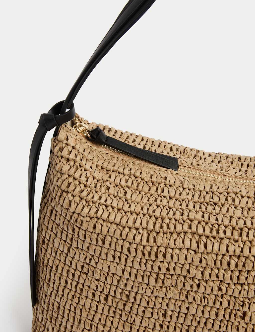 Slouchy Straw Shoulder Bag 3 of 5