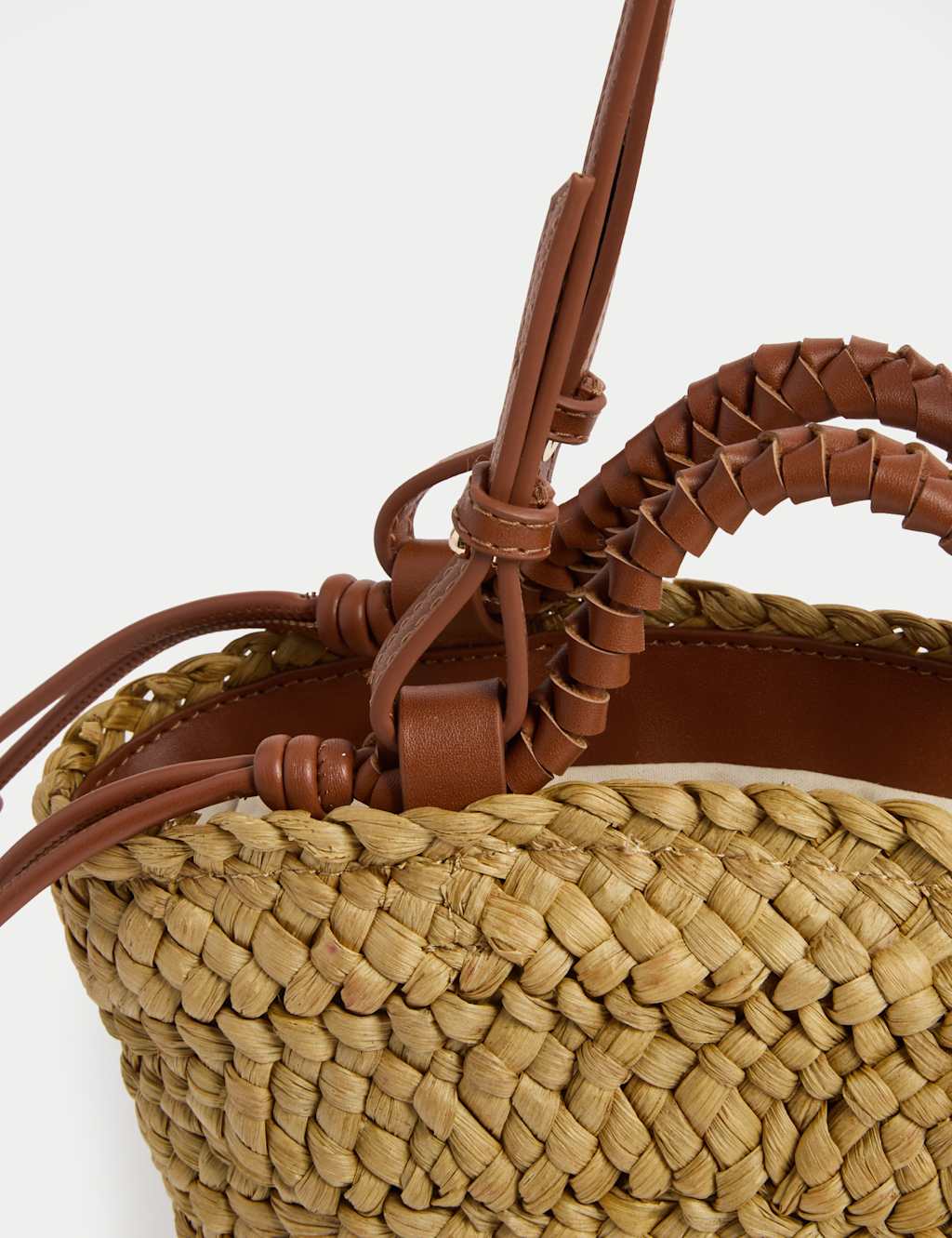 Straw Woven Mini Basket Shoulder Bag 3 of 5
