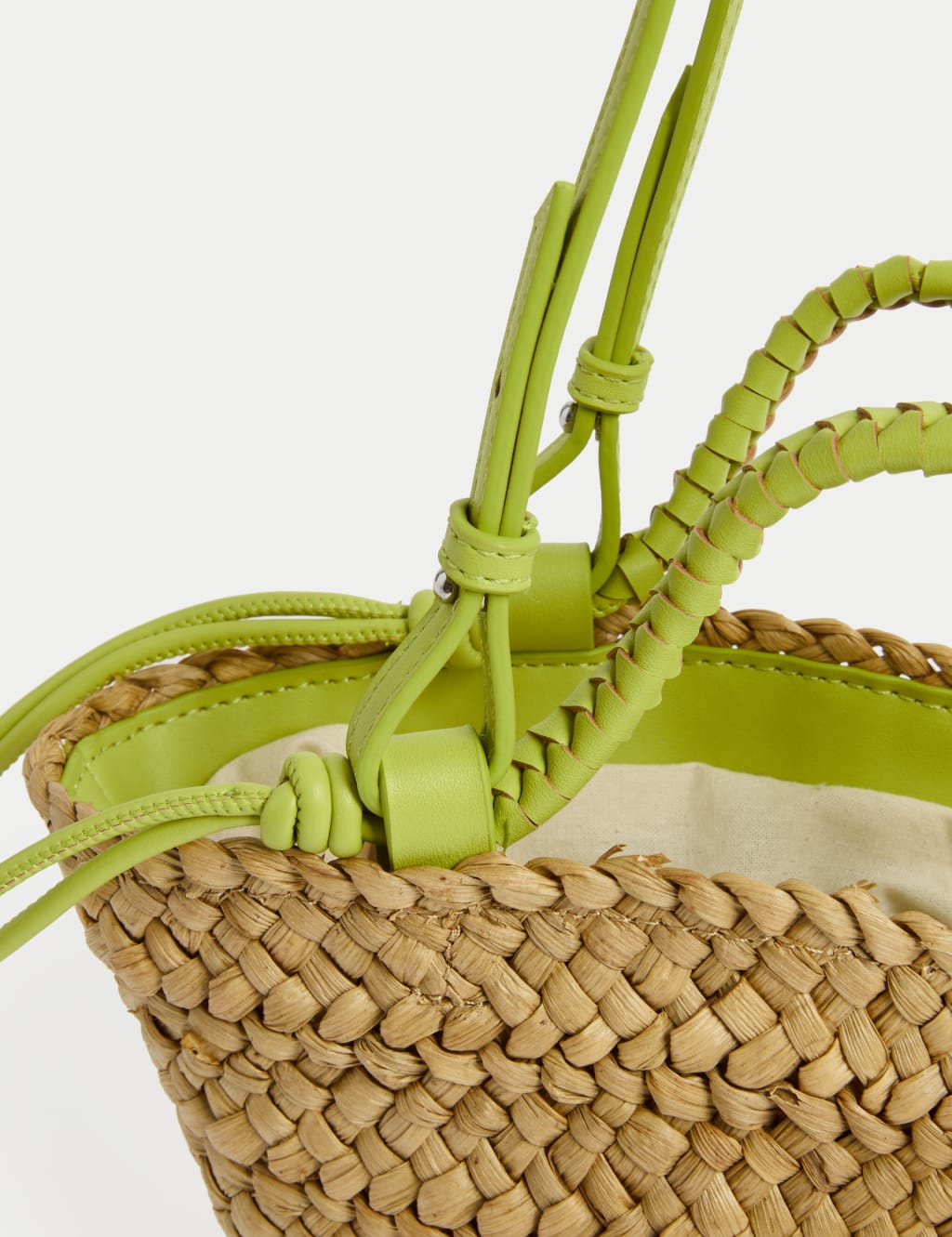 Straw Woven Mini Basket Shoulder Bag 2 of 4
