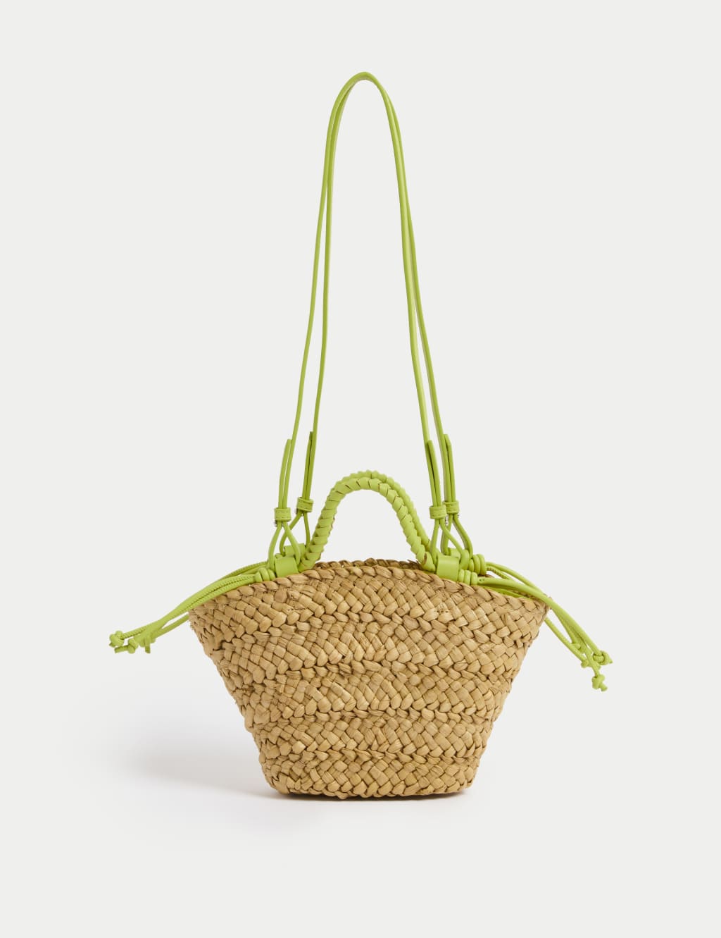 Straw Woven Mini Basket Shoulder Bag 3 of 4