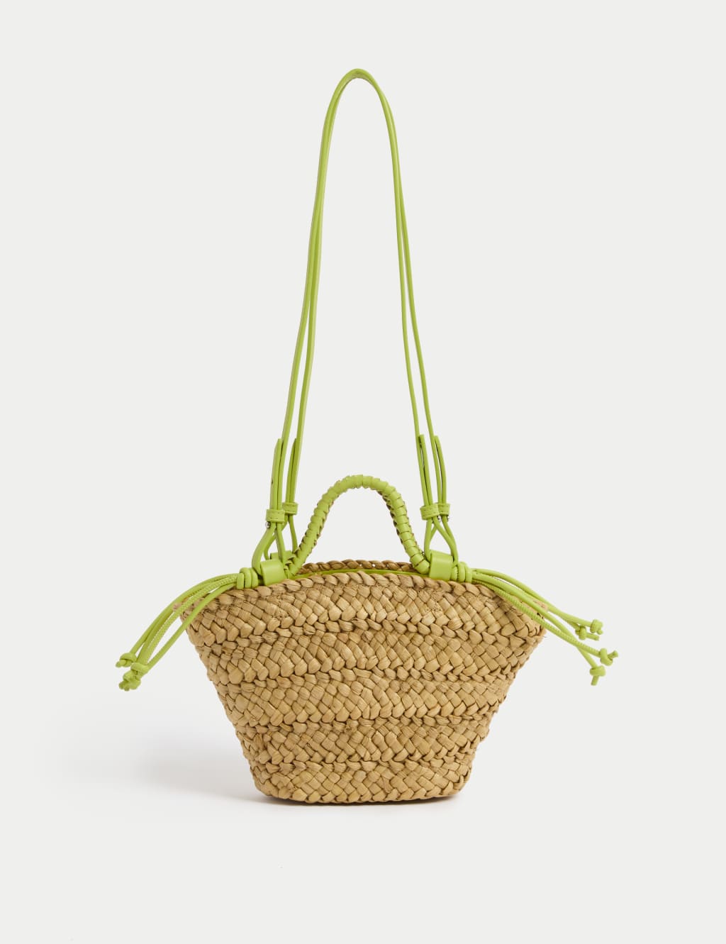 Straw Woven Mini Basket Shoulder Bag 1 of 4