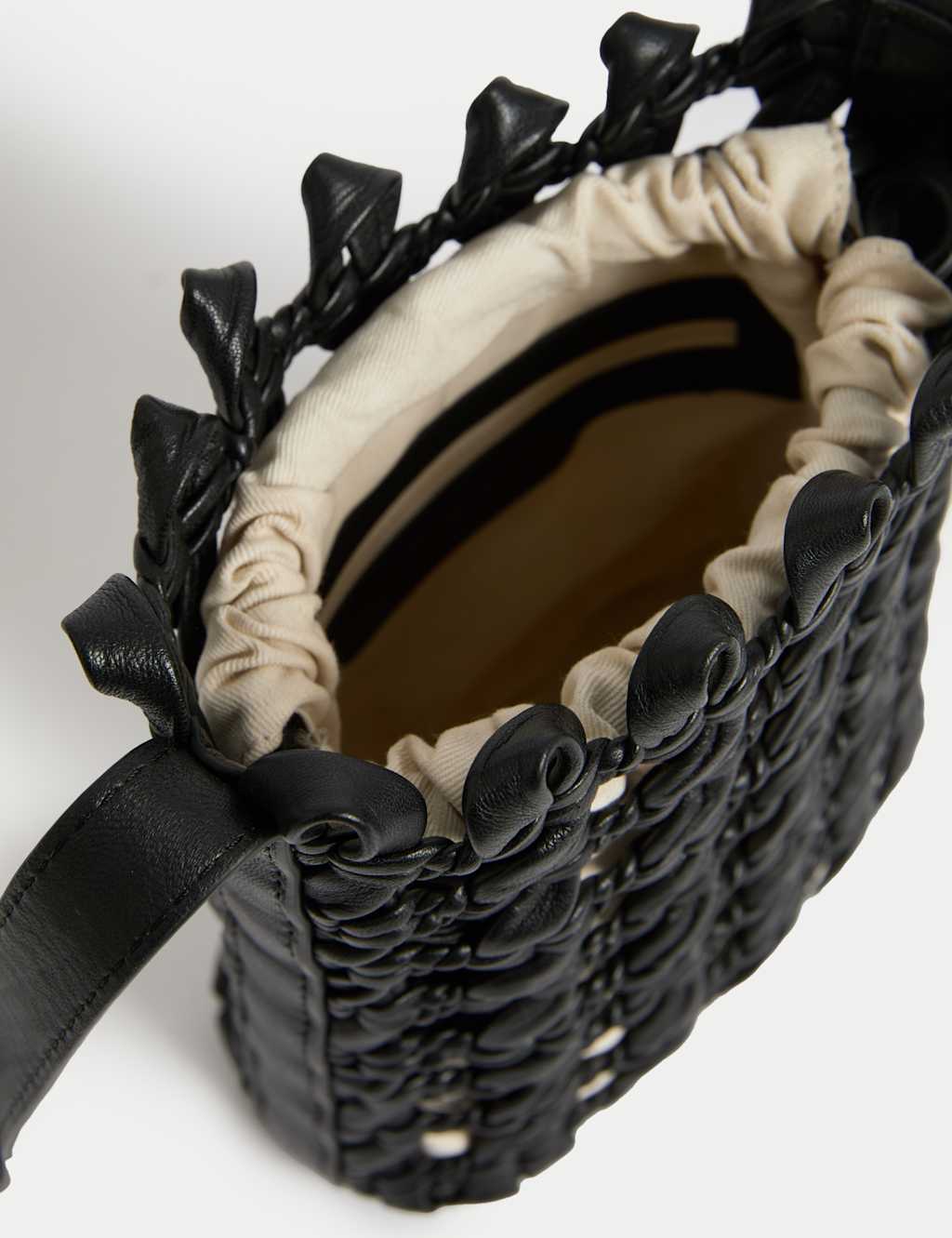 Pure Leather Woven Cross Body Bag 5 of 5