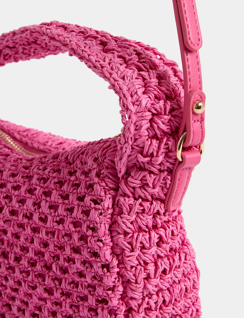 Straw Woven Top Handle Cross Body Bag 2 of 4