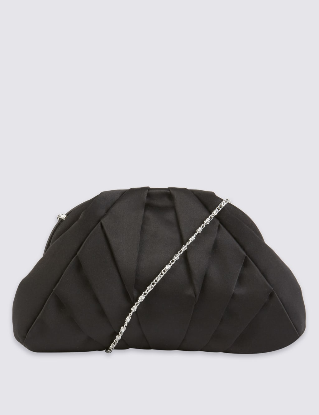 Folded Satin Clutch Bag M S Collection M S