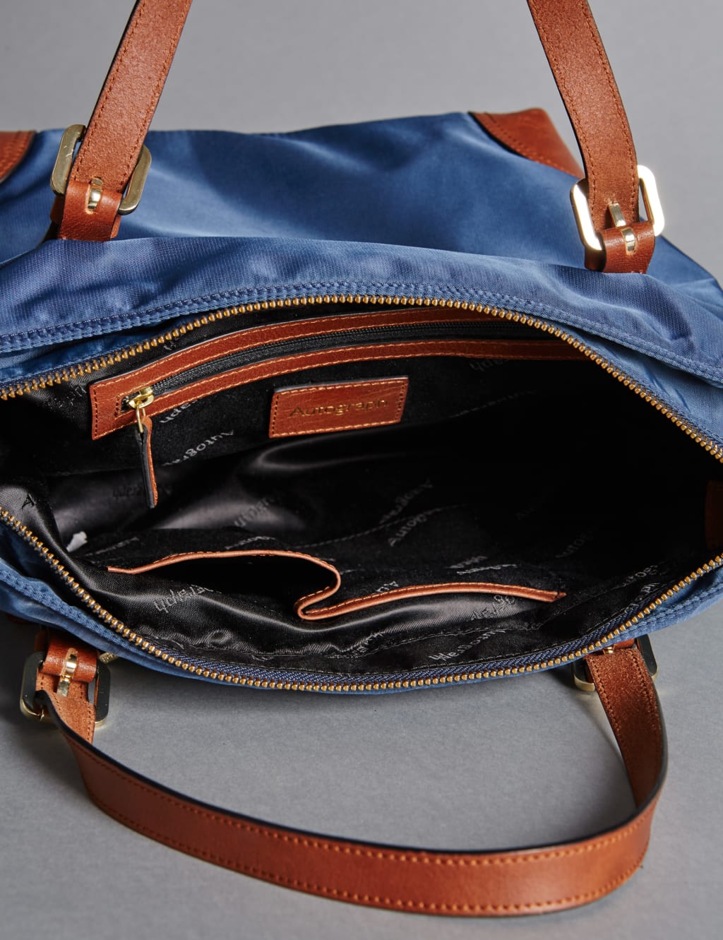 Leather Trim Double Handle Small Tote Bag 5 of 7