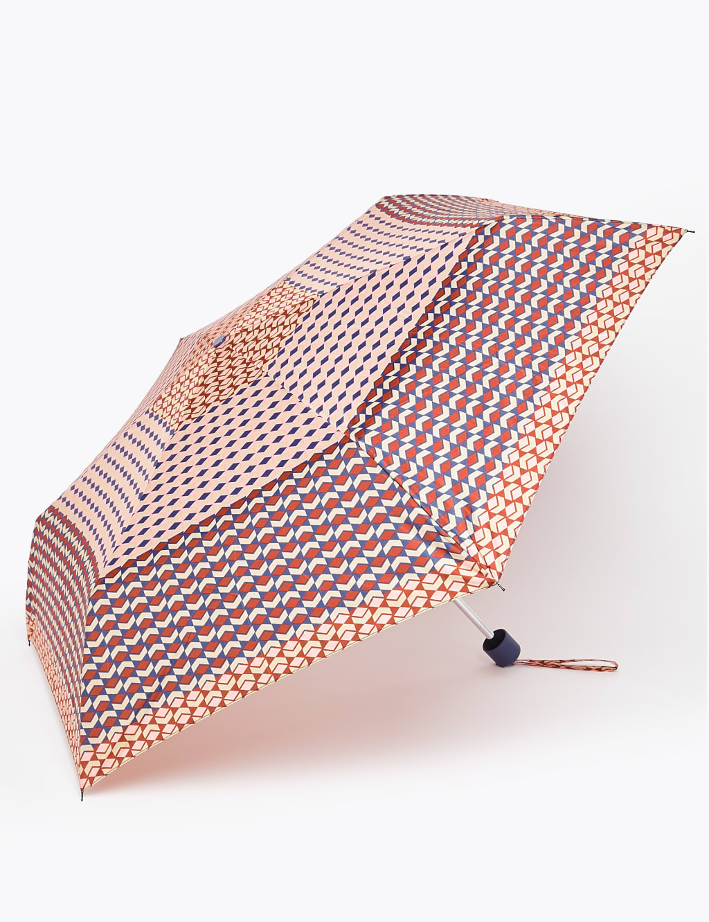 Geometric Print Compact Umbrella 1 of 3