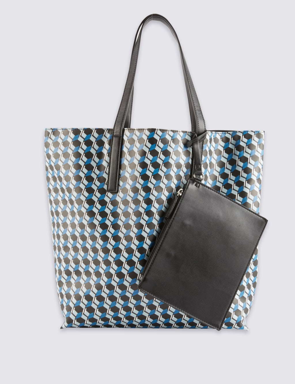 Geometric print bag deals
