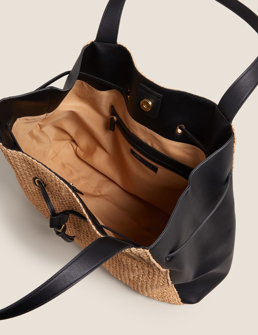 Drawstring Straw Tote Bag 4 of 6