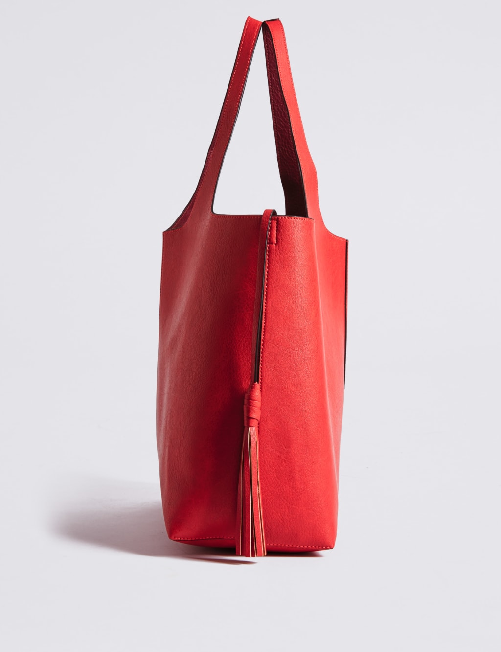 Faux Leather Tassel Shopper Bag 3 of 5