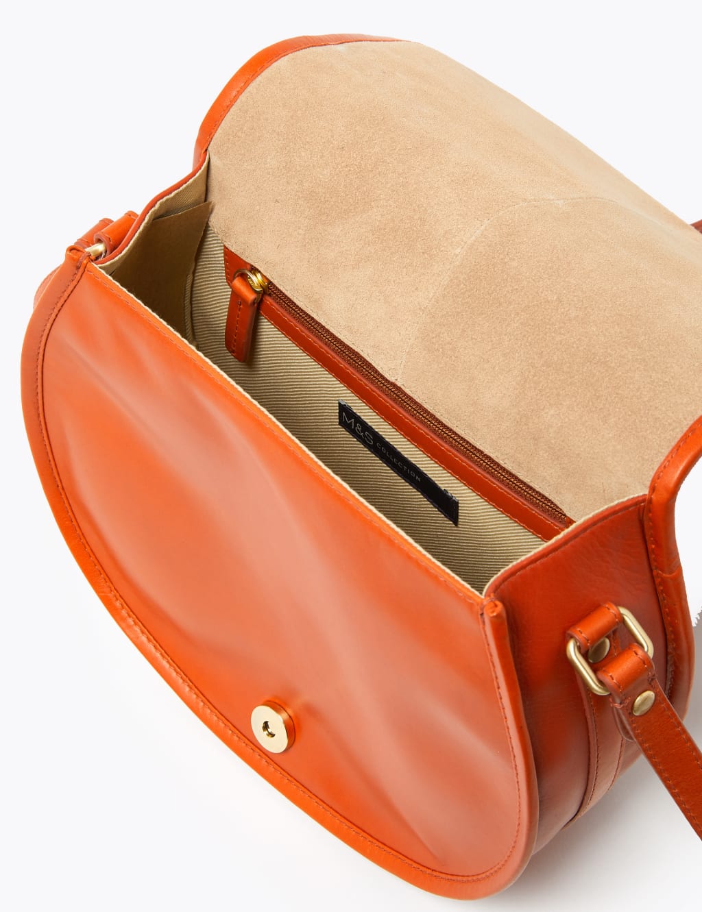 Leather Saddle Cross Body Bag M S Collection M S
