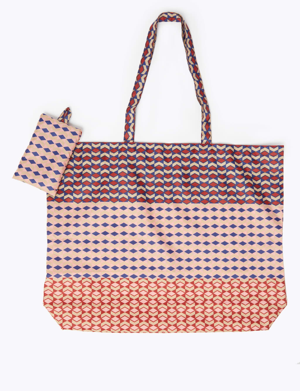 Geometric Print Packable Shopper Bag M S Collection M S