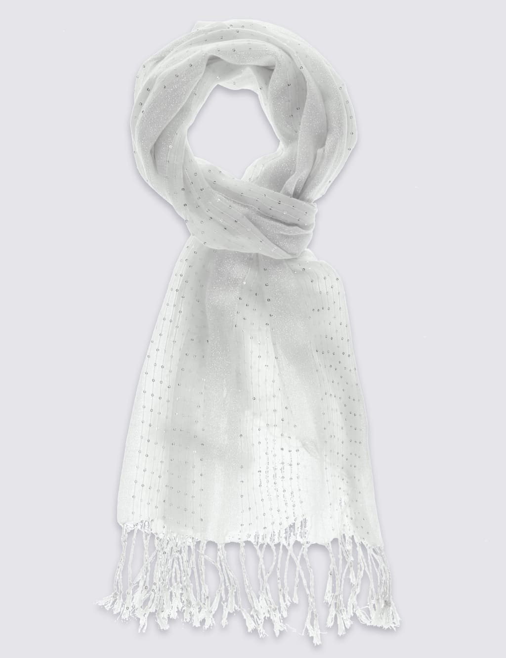 Sequin Embellished Striped Scarf 2 of 4