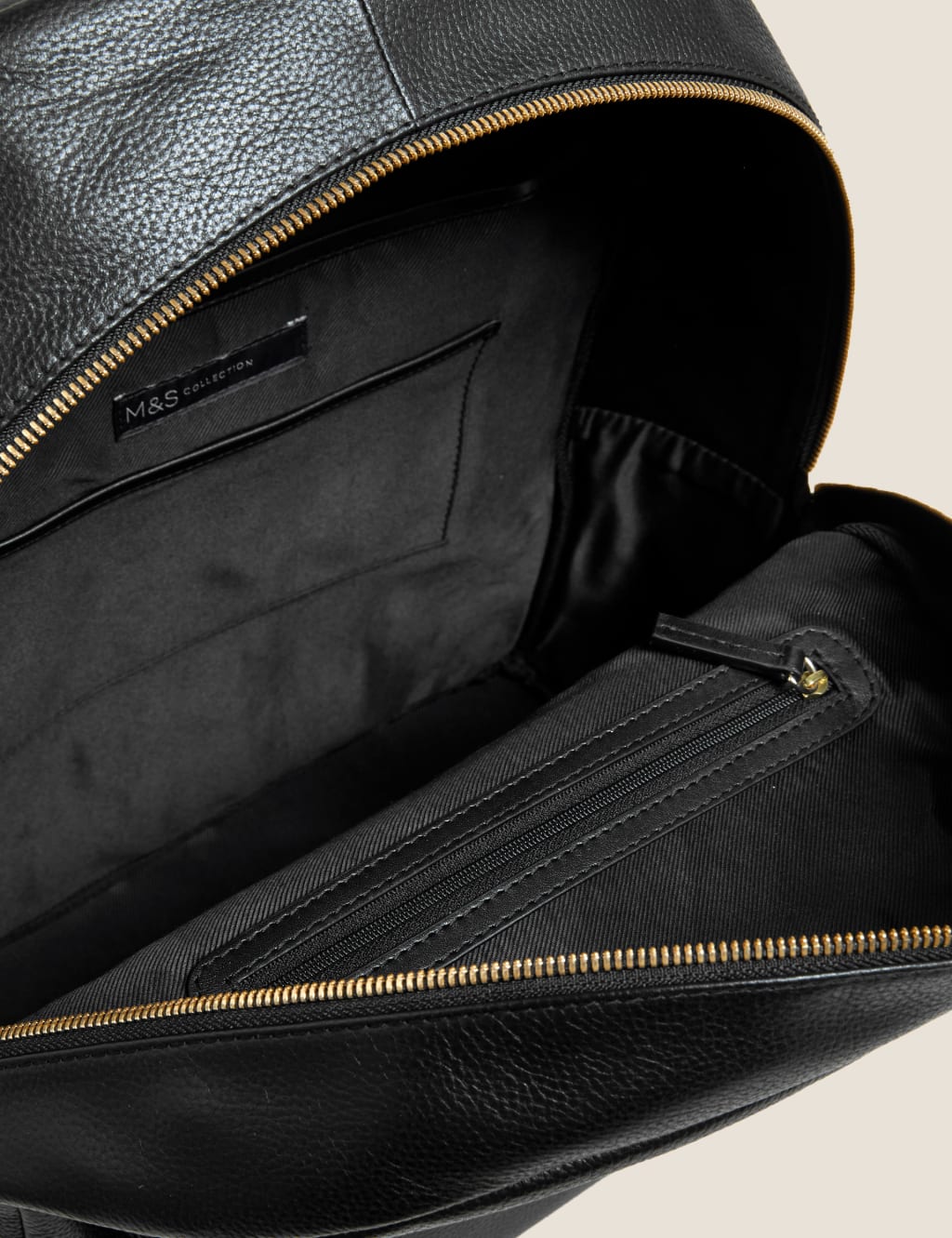 Leather Double Zip Backpack 4 of 4