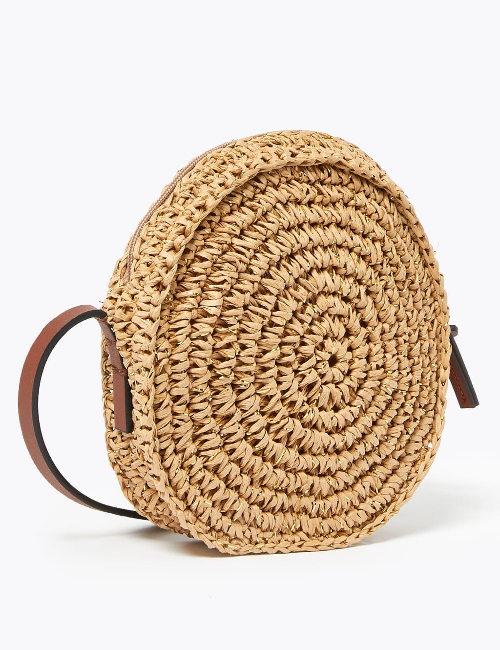 Straw Circle Cross Body Bag M S Collection M S