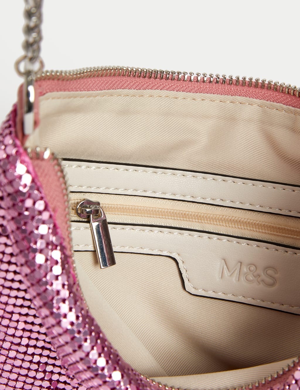Chainmail Chain Strap Shoulder Bag M S Collection M S