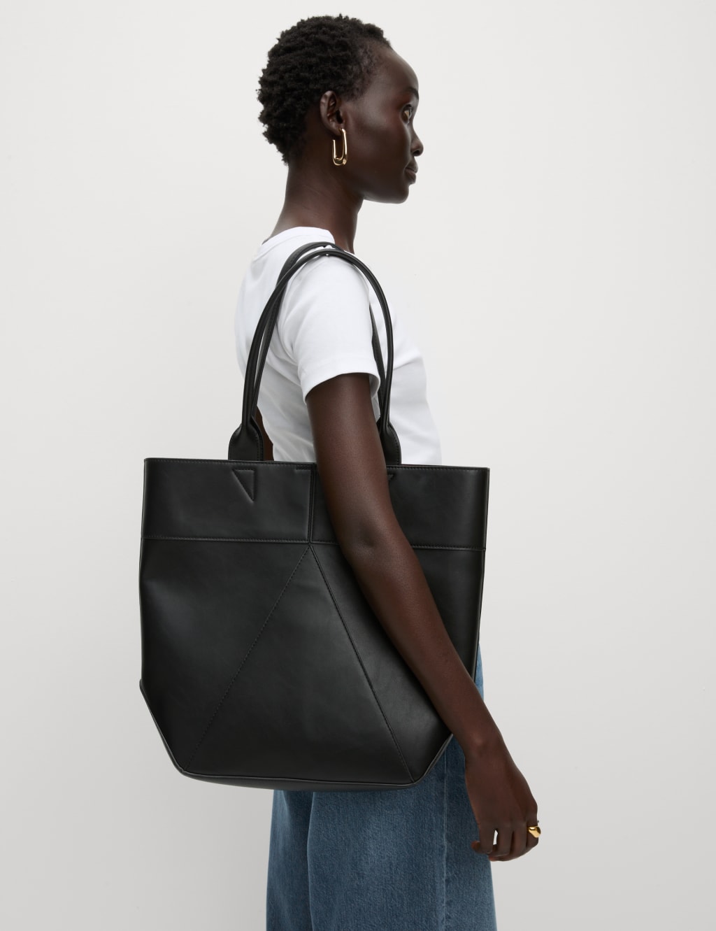 Faux leather shopper online