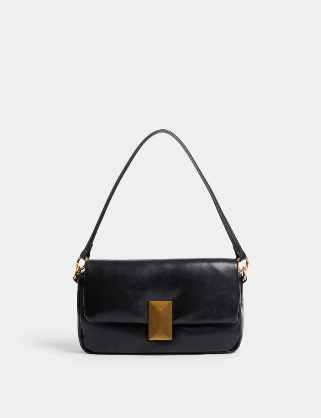 Leather baguette bag store