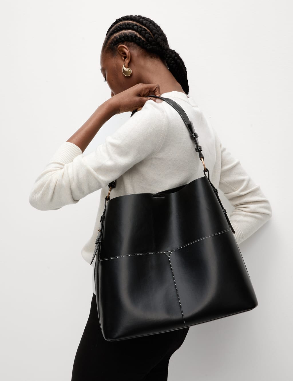 Faux leather satchel outlet