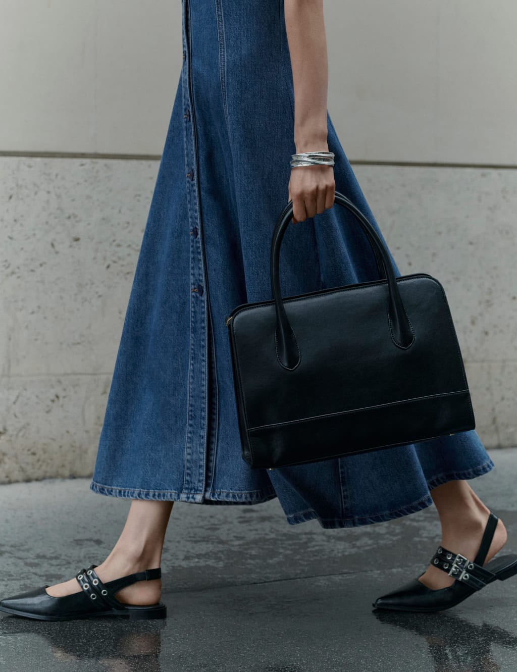 Faux Leather Briefcase Bag M S Collection M S