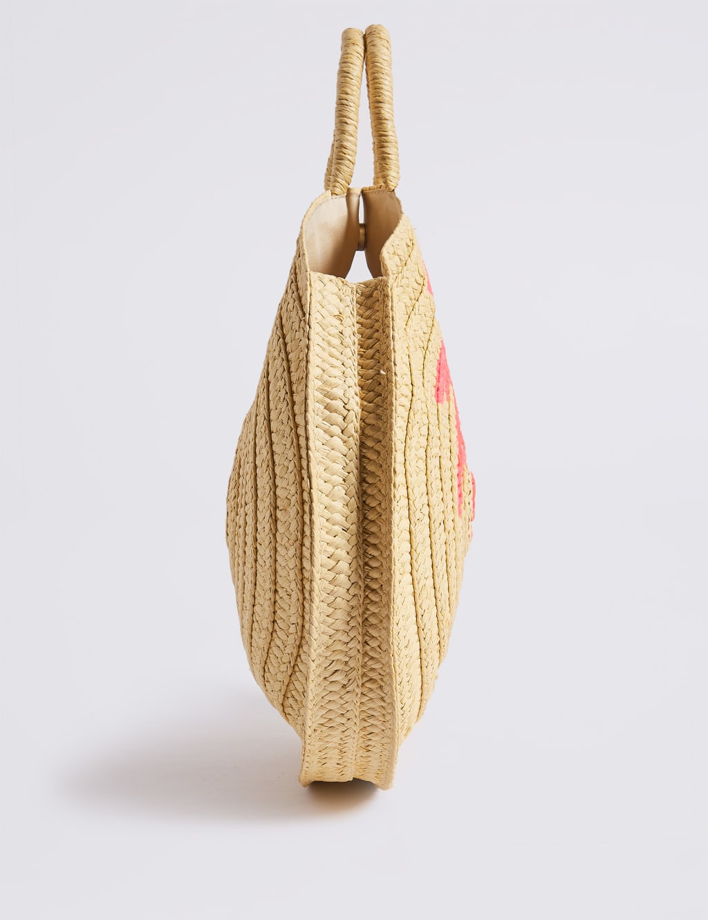 Palm Tree Circle Straw Shopper Bag 3 of 5