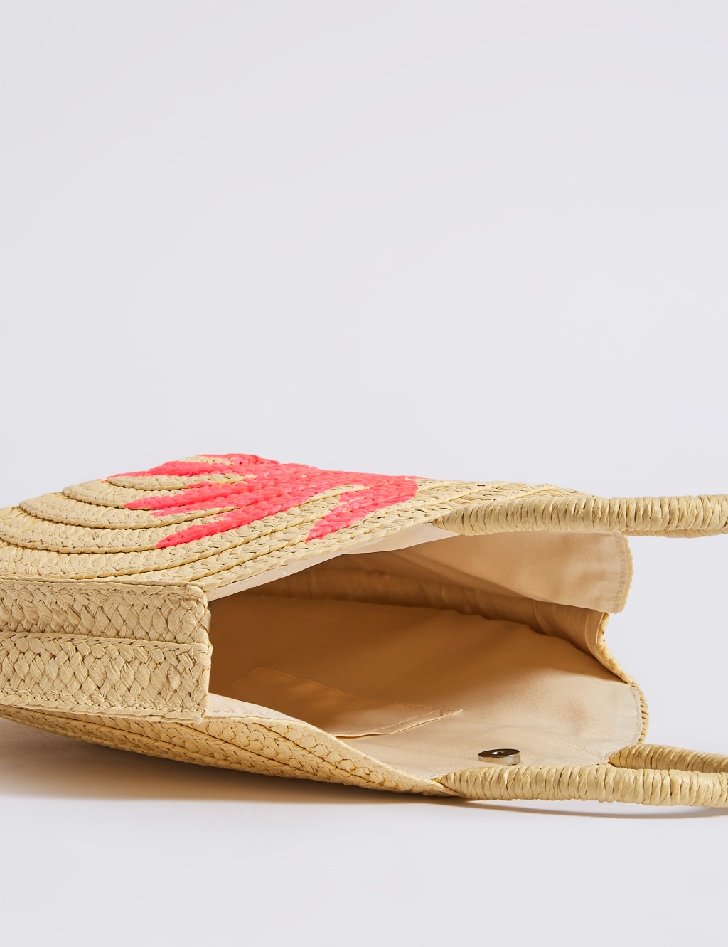 Palm Tree Circle Straw Shopper Bag 5 of 5