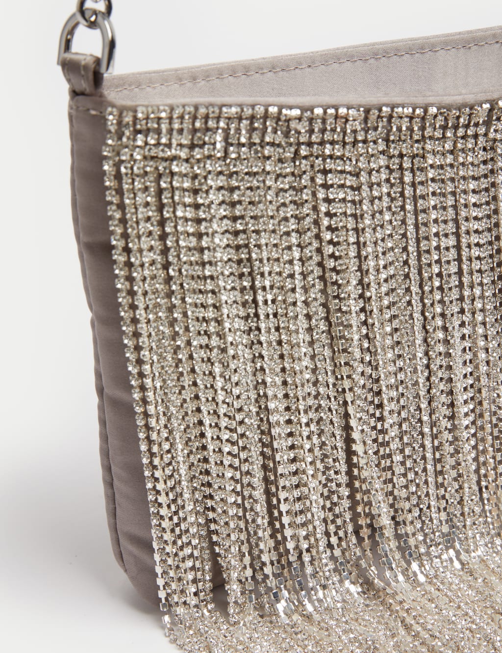 Diamante Fringed Shoulder Bag M S Collection M S