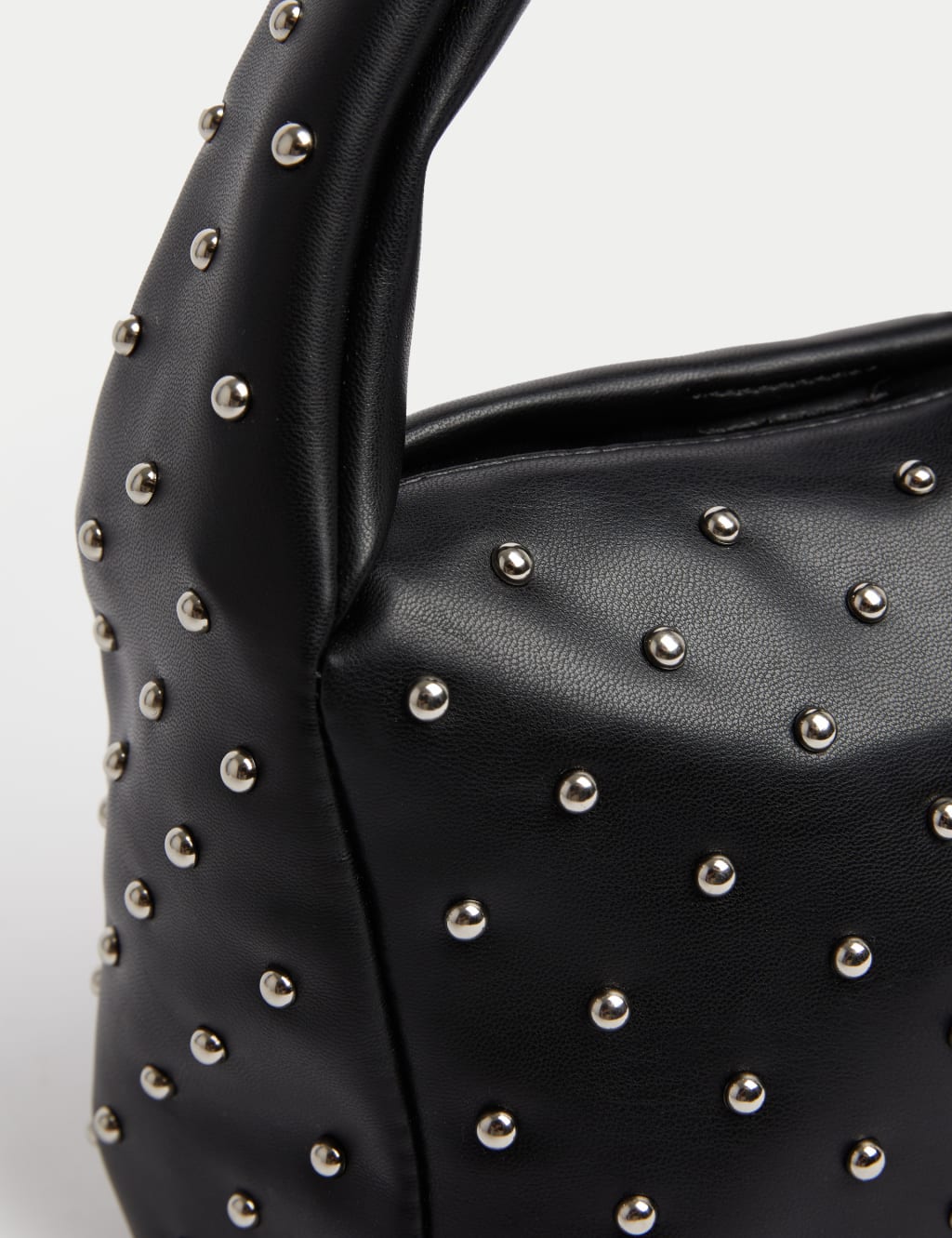 Faux Leather Studded Grab Bag M S Collection M S