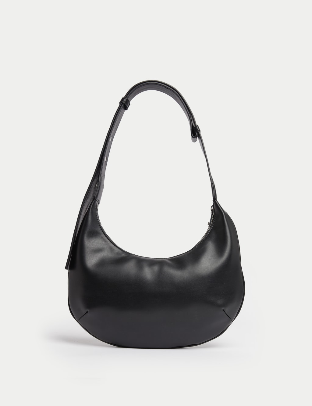 Faux Leather Studded Sling Shoulder Bag