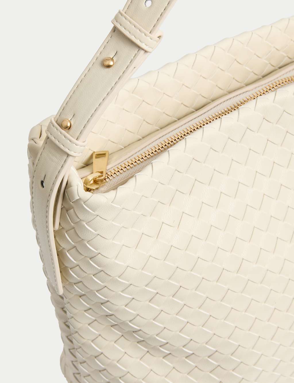 Faux Leather Woven Shoulder Strap 3 of 6