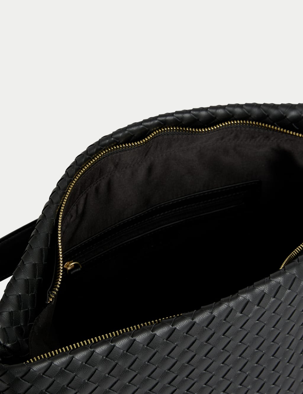 Faux Leather Woven Shoulder Strap 4 of 4