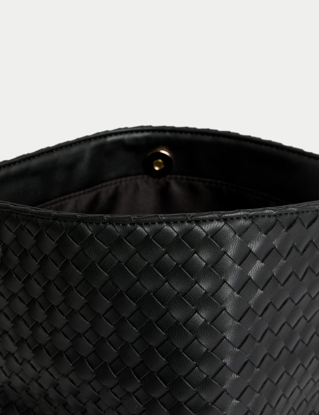 Faux Leather Woven Clutch Bag 4 of 4