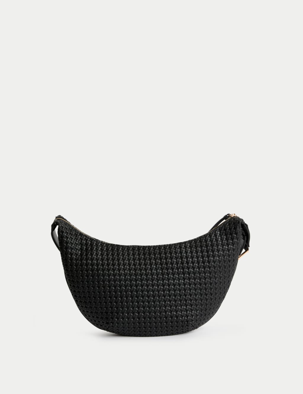 Faux Leather Woven Sling Bag 3 of 4