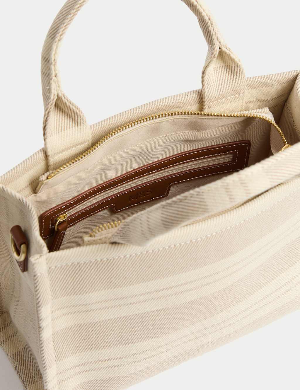 Pure Cotton Striped Cross Body Bag 5 of 6