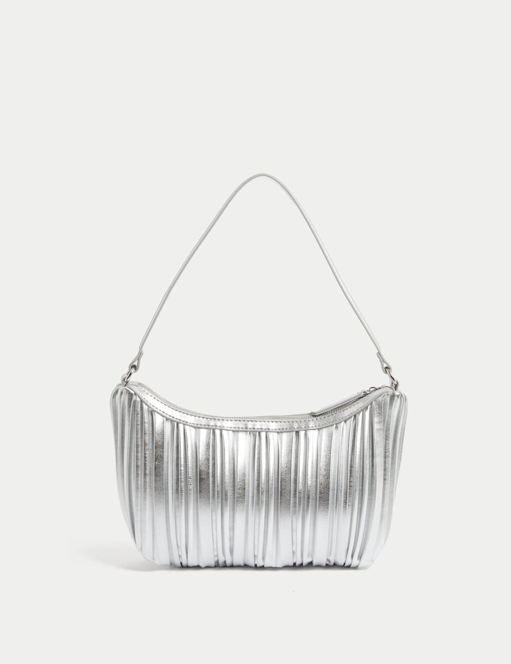 Faux Leather Pleated Shoulder Bag 3 of 4